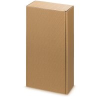 5x Geschenkverpackung 2 Flaschen (natur) 360x190x90